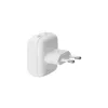 Caricabatterie piatto da parete EU d bramante re-charge Pro — 2× USB-C 25W, per interni, bianco