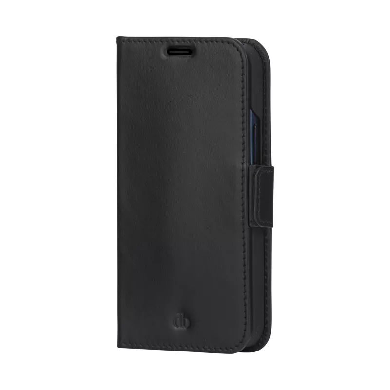 Custodia portafoglio dbramante1928 iPhone 13 mini nero 3 scomparti per carte