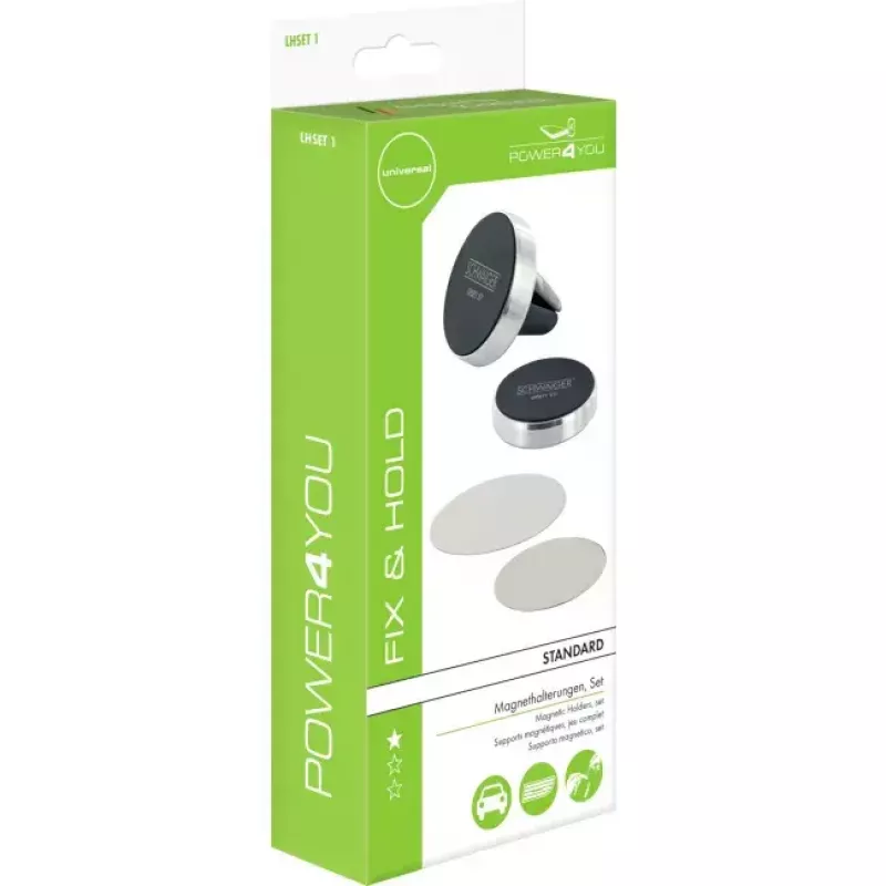 Supporto passivo Schwaiger LHSET1 511 Telefono cellulare smartphone nero argento