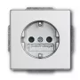 Presa Busch-Jaeger 2011-0-3798 CEE 7/3 2P+E 16 A 250 V argento, 63×41 mm