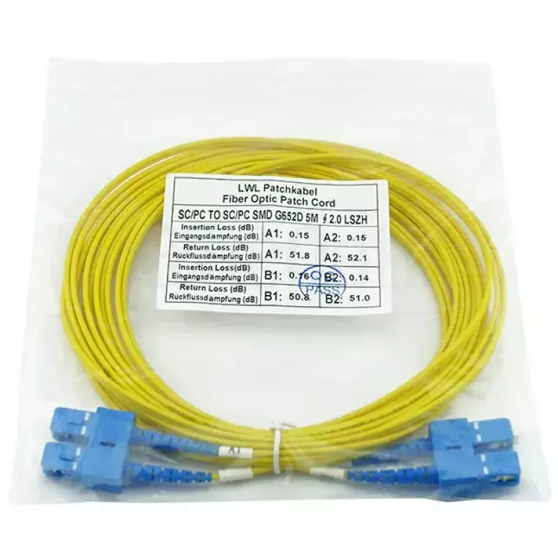 Cavo in fibra ottica BlueOptics CAB-SMF-SC-SC-20 20 m G.657.A1 connettore SC