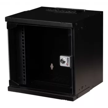 Armadio a parete EQUIP EWM-06-3030-B 6U, 312 mm di larghezza, 300–330 mm di profondità, nero