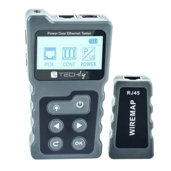 Techly I-CT PRO-POECK tester per cavi di rete tester PoE nero, grigio