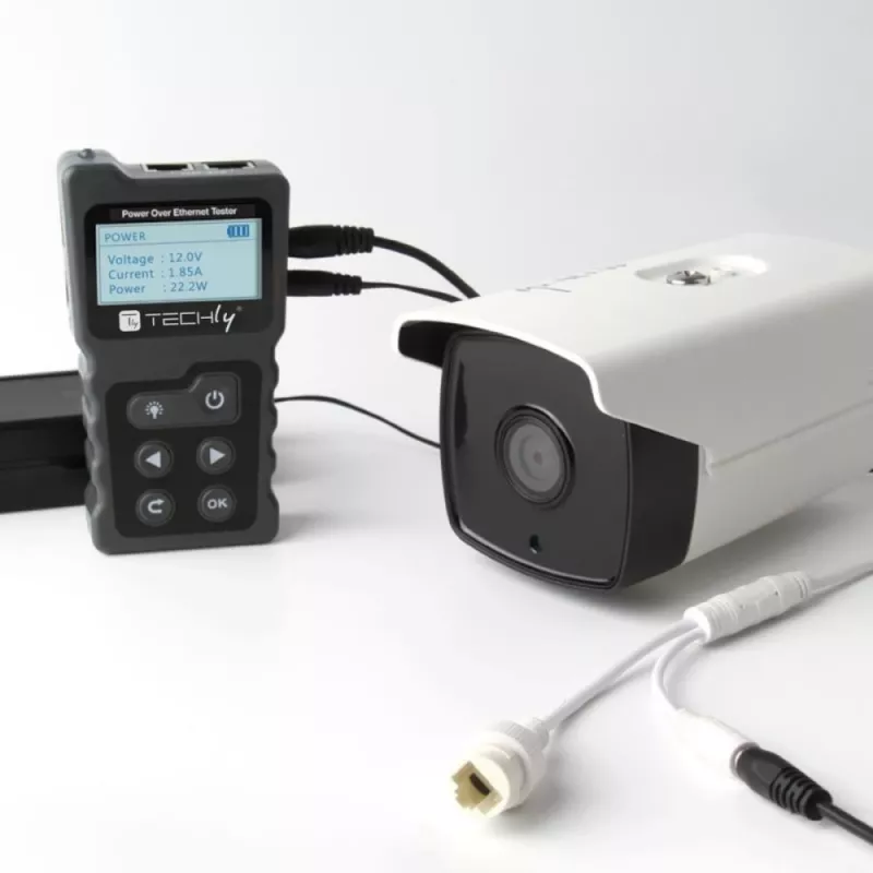 Techly I-CT PRO-POECK tester per cavi di rete tester PoE nero, grigio