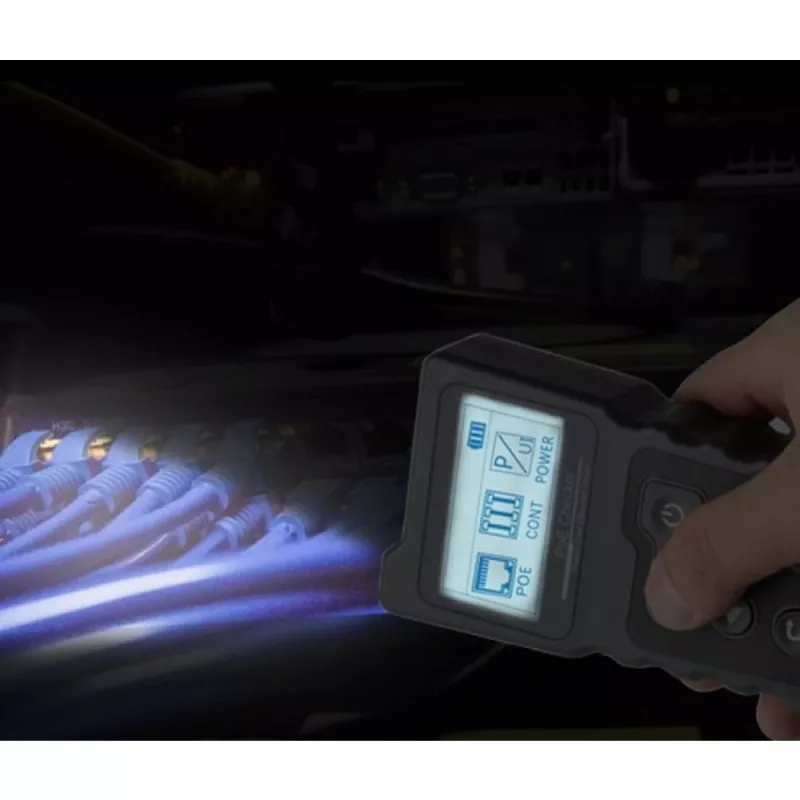 Techly I-CT PRO-POECK tester per cavi di rete tester PoE nero, grigio