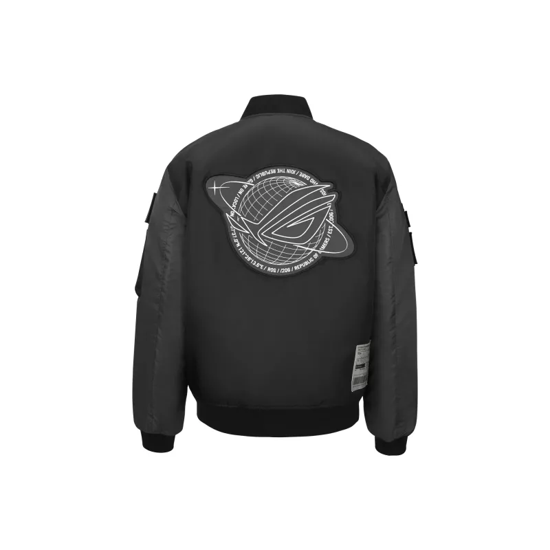 Bomber ASUS ROG Cosmic Bomber uomo Regular Fit manica lunga nero grigio