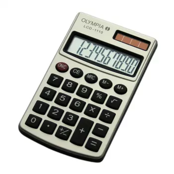 Calcolatrice basic Olympia LCD 1110 formato tascabile argento