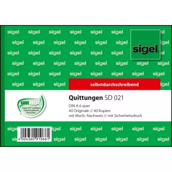 Modulo commerciale Sigel SD021 verde A6 Q