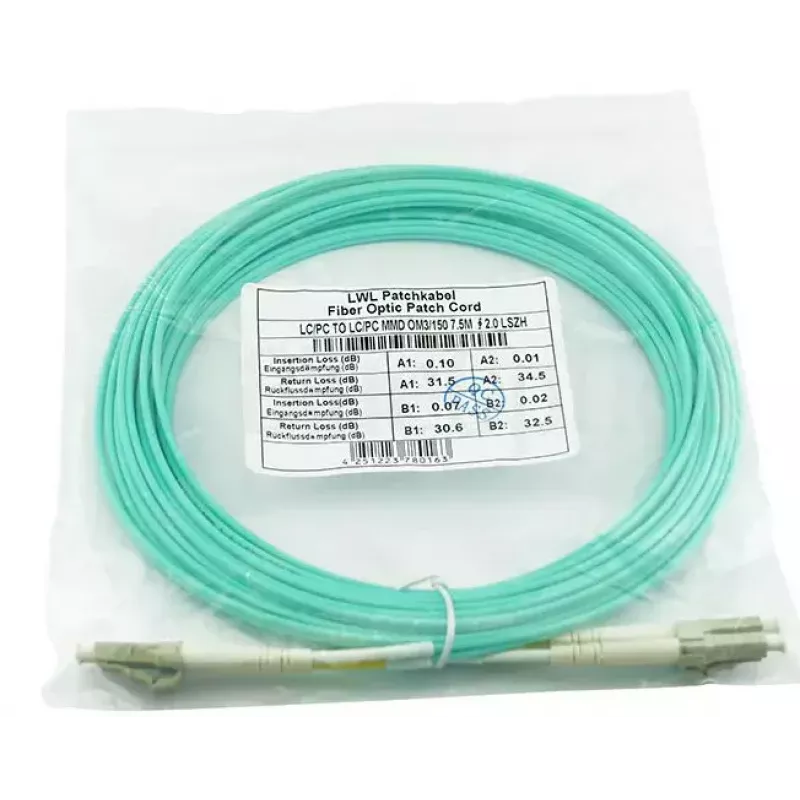 Cavo in fibra ottica BlueOptics SRCABLE7M-BO 7,5 m LC beige OM3