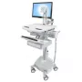 Carrello multimediale Ergotron StyleView alluminio grigio bianco