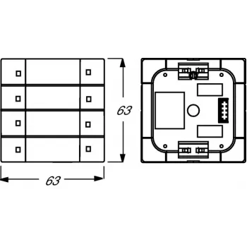 Busch-Jaeger 6127/01-84 Sensore a pulsante KNX, 4 tasti, bianco studio