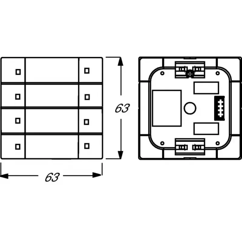 Busch-Jaeger 6127/01-84 Sensore a pulsante KNX, 4 tasti, bianco studio