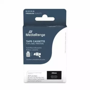Nastro per stampante MediaRange MRBTZ355 bianco 2,4 cm x 8 m