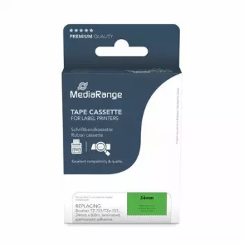 Nastro per stampante MediaRange MRBTZ751 nero 2,4 cm 8 m