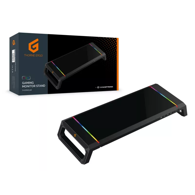 Conceptronic THORNE ERGO supporto monitor gaming, autoportante, 10 kg, nero