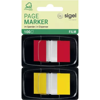 Segnalibri Sigel HN496 Flessibile Rosso Giallo 100 pezzi