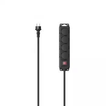 Hama 00223064 prolunga elettrica 4 m 4 prese AC per esterni nero