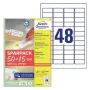 Etichetta adesiva per stampante AVERY L4736REV-65 bianco 4,57x2,12 cm