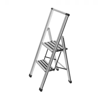 Scaletta domestica Wenko 601011100 design in alluminio scala a gradini pieghevole a 2 gradini