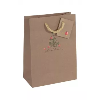Sacchetto regalo Sigel GT041 marrone 170x90x230 mm