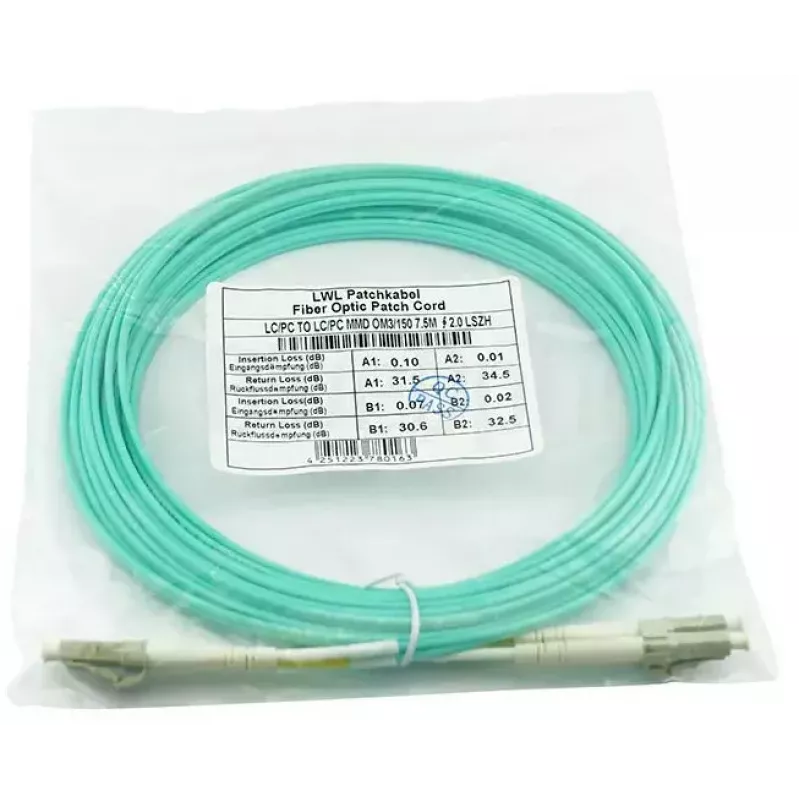 Cavo in fibra ottica BlueOptics AJ833A 0,5 m LC OM3 aqua