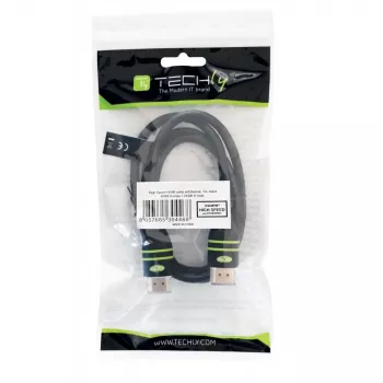 Techly cavo High-Speed-HDMI 0,5 m con Ethernet A/A M/M nero ICOC HDMI-4-005