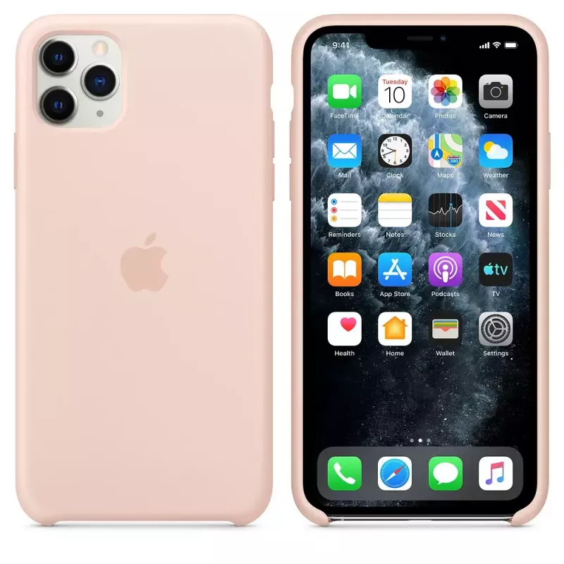 Cover Apple iPhone 11 Pro Max custodia in silicone rosa sabbia
