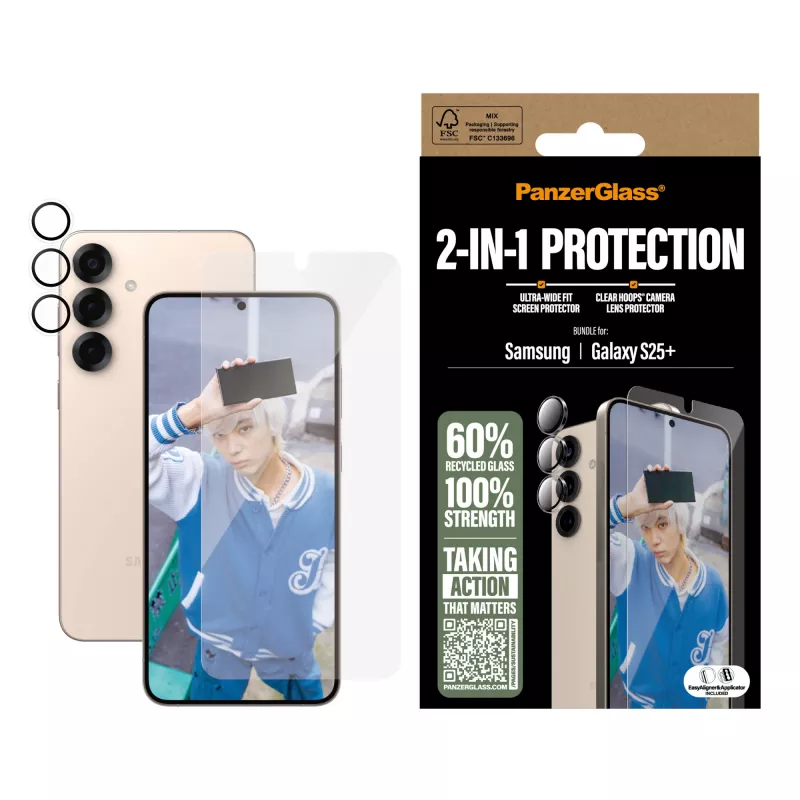 PanzerGlass Pacchetto protezione 2-in-1 Samsung Galaxy S25+ antigraffio antiurto