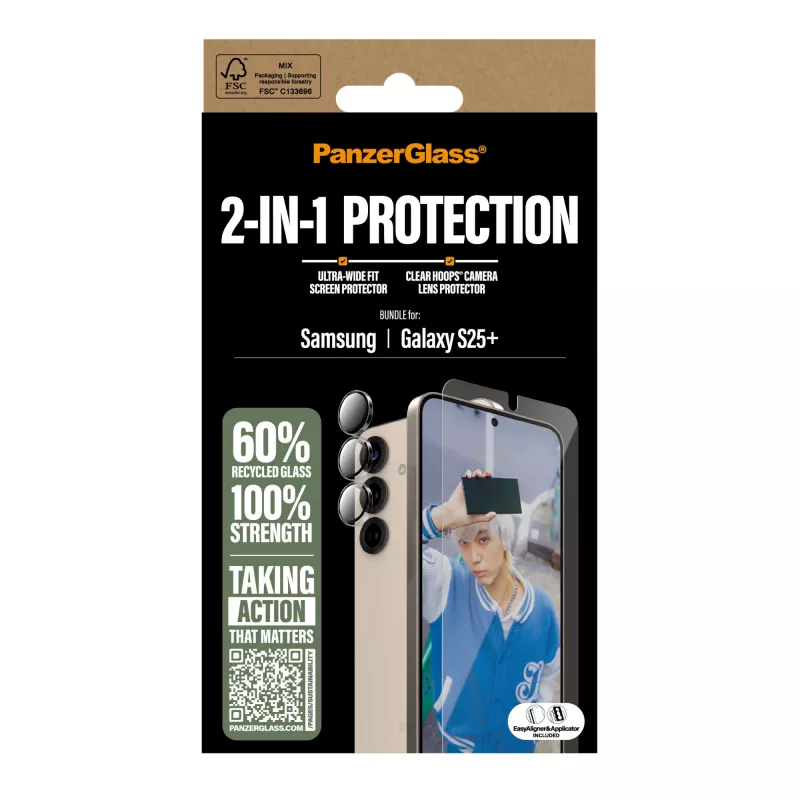 PanzerGlass Pacchetto protezione 2-in-1 Samsung Galaxy S25+ antigraffio antiurto