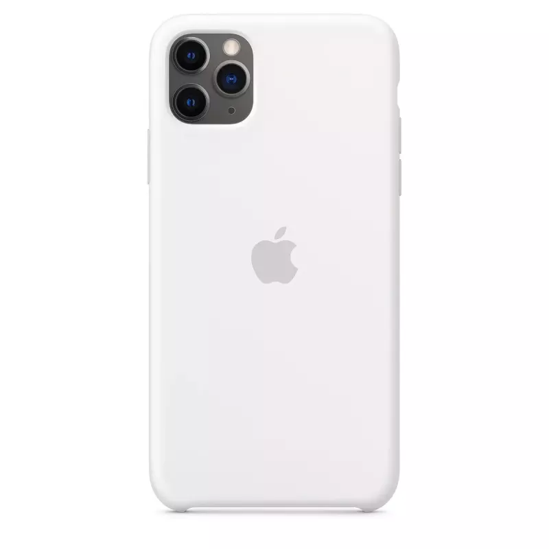 Custodia in silicone per Apple iPhone 11 Pro Max — Silicone, Bianco, compatibile con 6,5 pollici