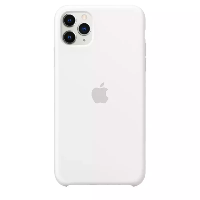 Custodia in silicone per Apple iPhone 11 Pro Max — Silicone, Bianco, compatibile con 6,5 pollici