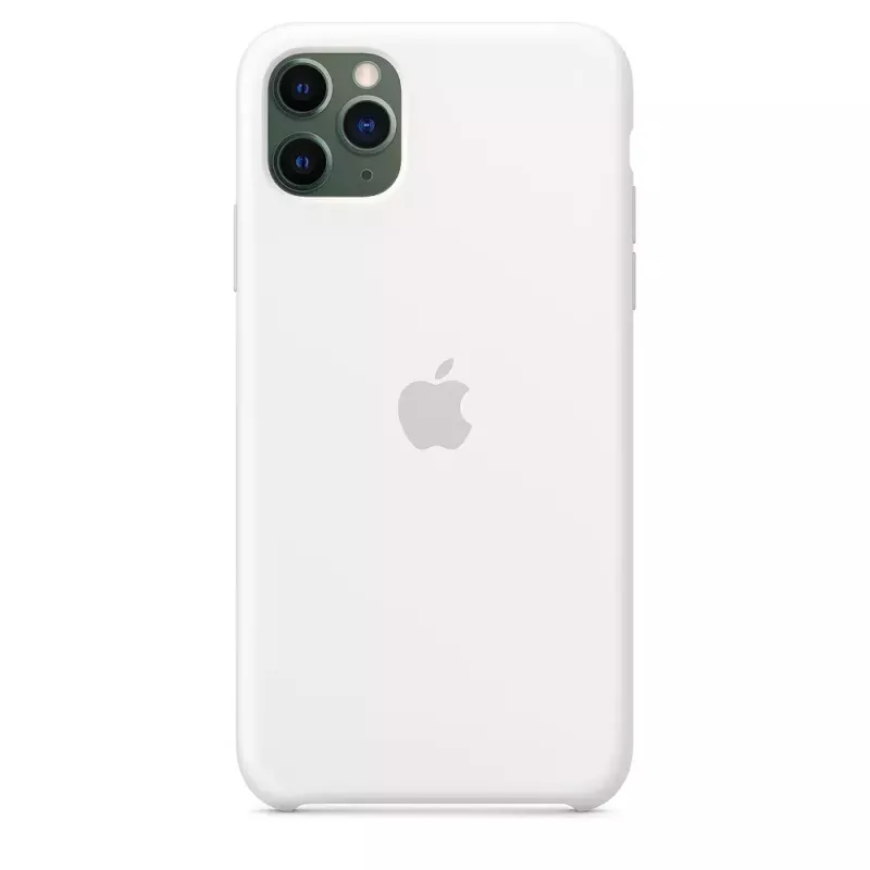 Custodia in silicone per Apple iPhone 11 Pro Max — Silicone, Bianco, compatibile con 6,5 pollici