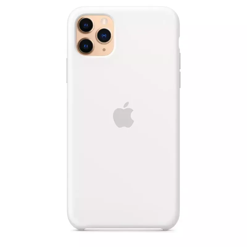 Custodia in silicone per Apple iPhone 11 Pro Max — Silicone, Bianco, compatibile con 6,5 pollici