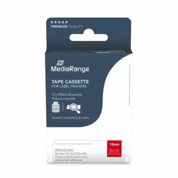Nastro per stampante MediaRange MRBTZ435 bianco 1,2 cm x 8 m