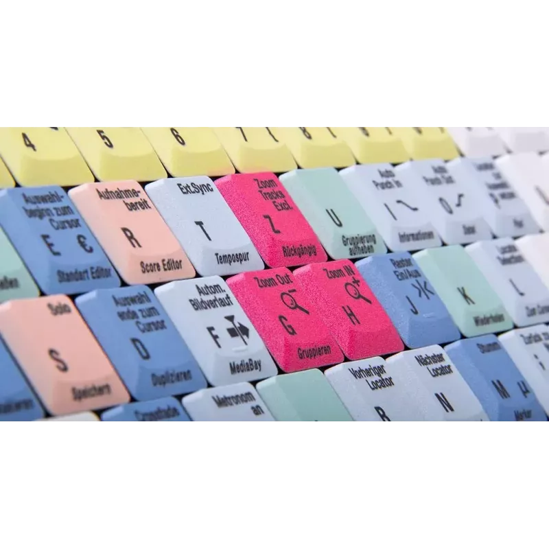 Tastiera Logickeyboard LKB-CBASE-AJPU-DE Office USB QWERTZ tedesco multicolore
