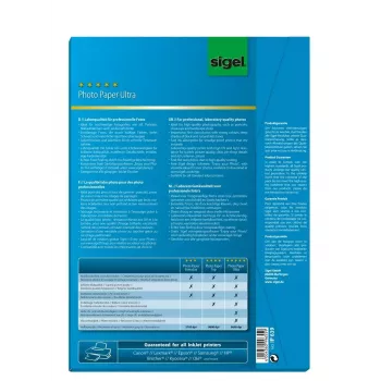 Carta per stampa A4 Sigel IP639 lucida 50 fogli bianco