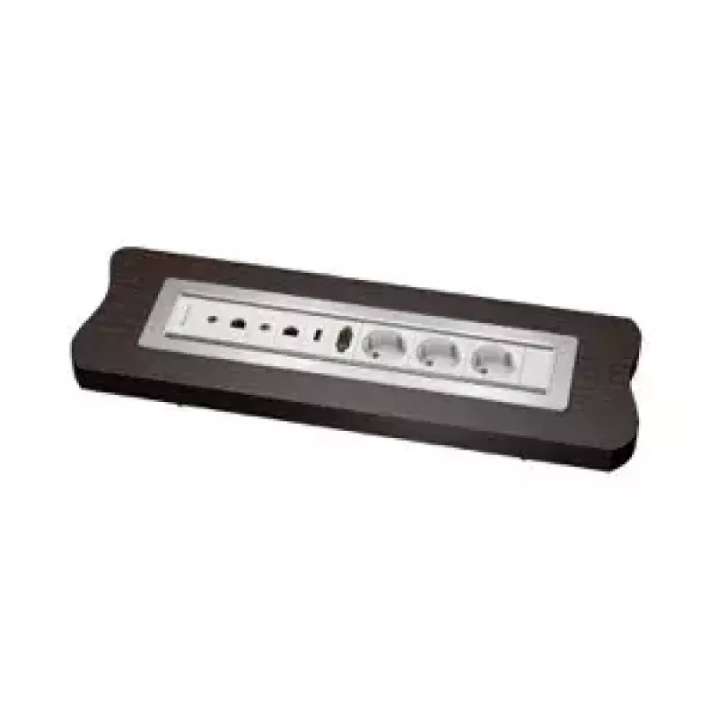 Kindermann 7449000023 Telaio di connessione da tavolo a 6 posti con smusso, alluminio anodizzato