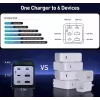 Conceptronic caricabatterie GaN USB PD 6 porte 200W con cavo di ricarica USB-C, USB-C x 4, USB-A x 2, QC 3.0, PD 3.1, PPS
