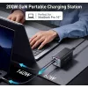 Conceptronic caricabatterie GaN USB PD 6 porte 200W con cavo di ricarica USB-C, USB-C x 4, USB-A x 2, QC 3.0, PD 3.1, PPS