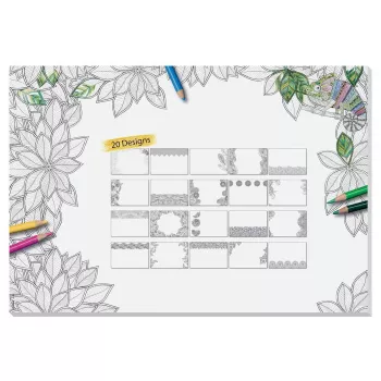 Sottomano Sigel HO580, superficie in carta, nero/bianco, 595×410 mm, 3 mm