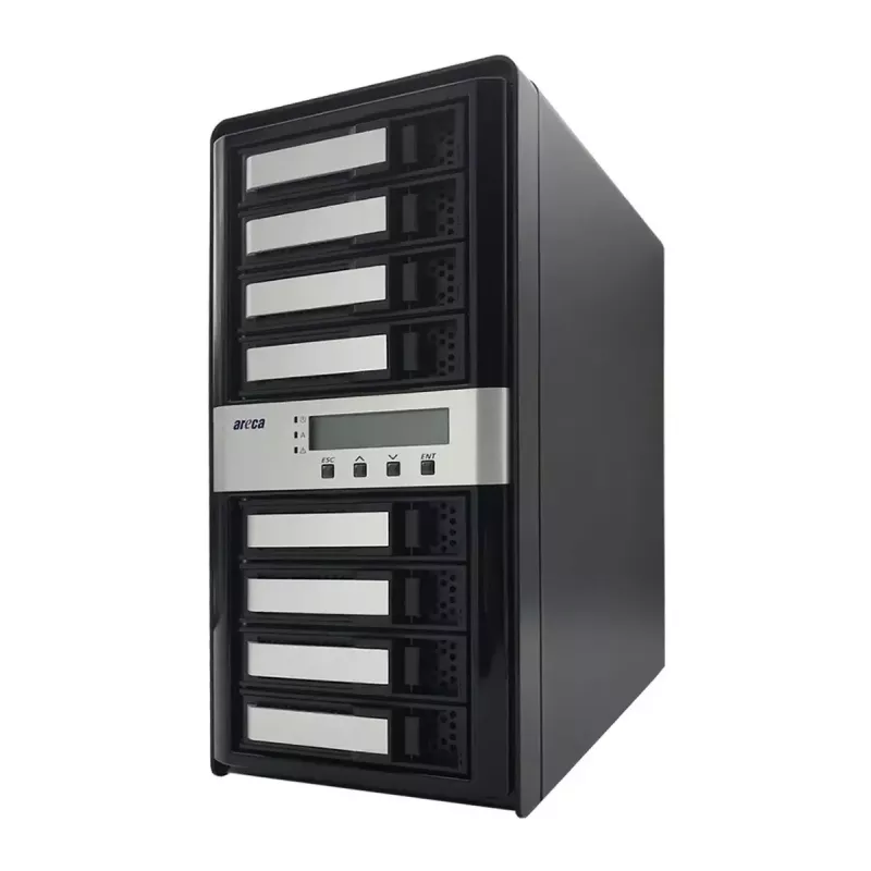 Tower NAS Areca ARC-8050T3U-8 Storage Server ROC 2GB DDR3 nero