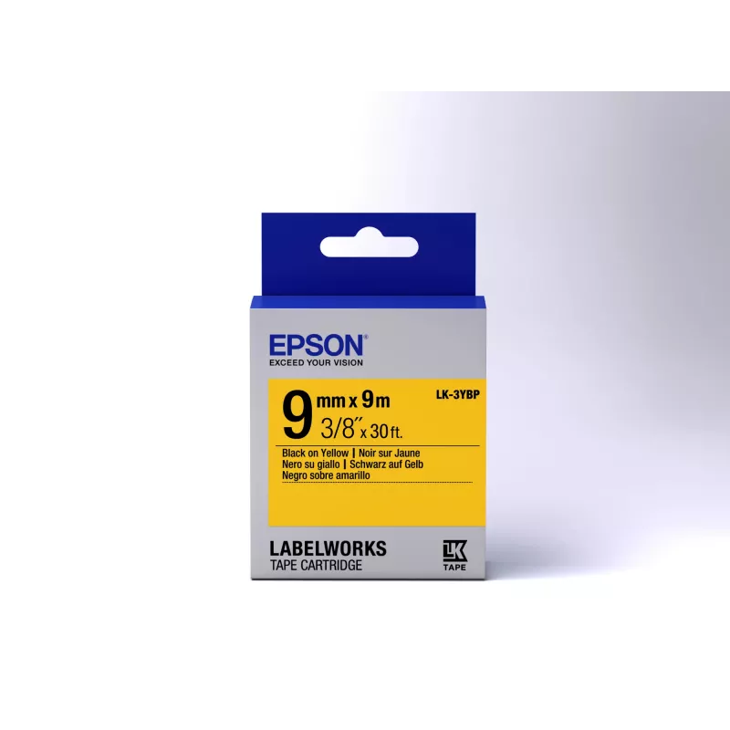 Epson cartuccia etichetta Pastel LK-3YBP nero/giallo 9mm (9m)