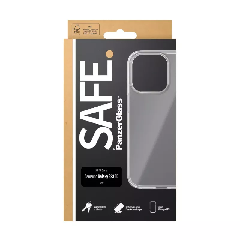 PanzerGlass SAFE. by ® custodia TPU trasparente per Samsung Galaxy S23 FE
