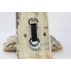 Portachiavi TROIKA TWISTER nero argento pelle metallo 16mm 9mm