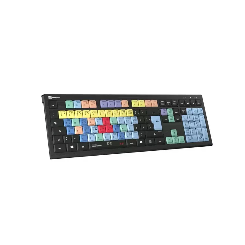 Tastiera Logickeyboard LKB-CBASE-A2PC-DE universale USB QWERTZ tedesco nero