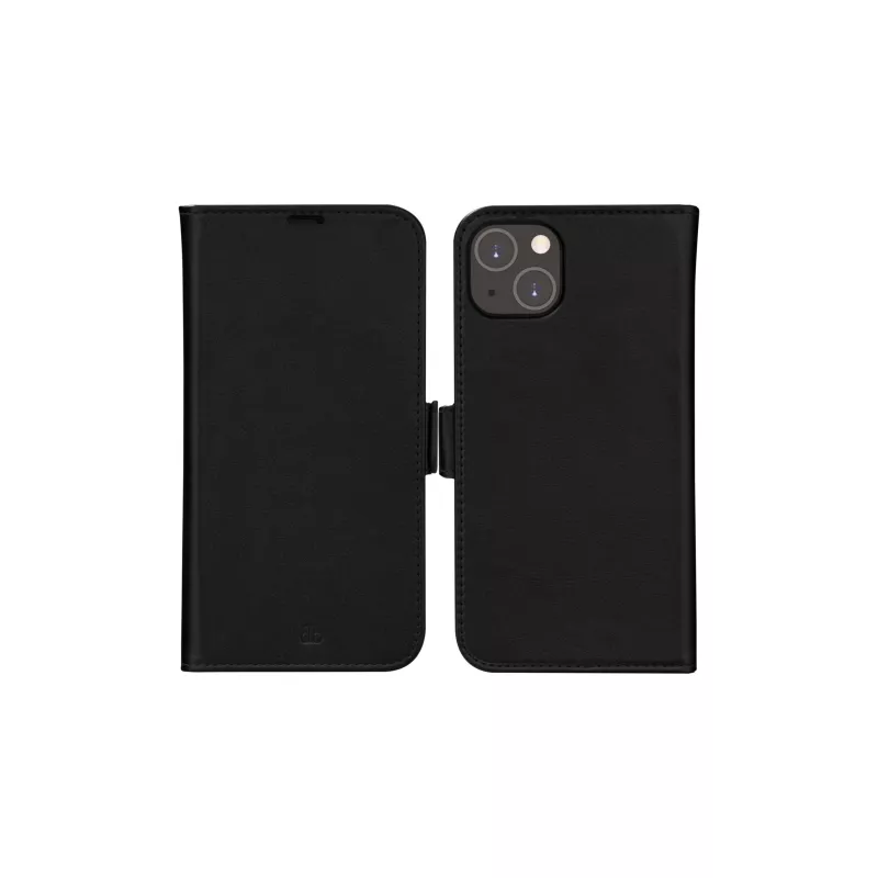 Custodia a libro per cellulare dbramante1928 Stockholm per iPhone 14 Plus (6,7 pollici, nero) con 3 scomparti per carte