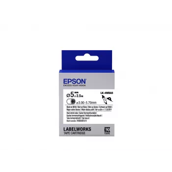 Epson cartuccia etichetta Heat Shrink Tube (HST) LK-4WBA5 nero/bianco D5mm (2,5m)
