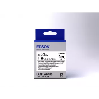 Epson cartuccia etichetta Heat Shrink Tube (HST) LK-4WBA5 nero/bianco D5mm (2,5m)