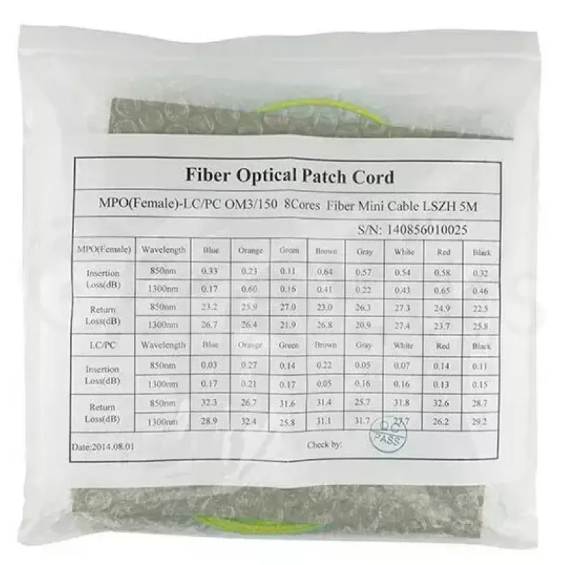 Cavo patch MPO-4xLC monomodale BlueOptics CBL-MPO12-4LC-SMF-2M 2m G.657.A1