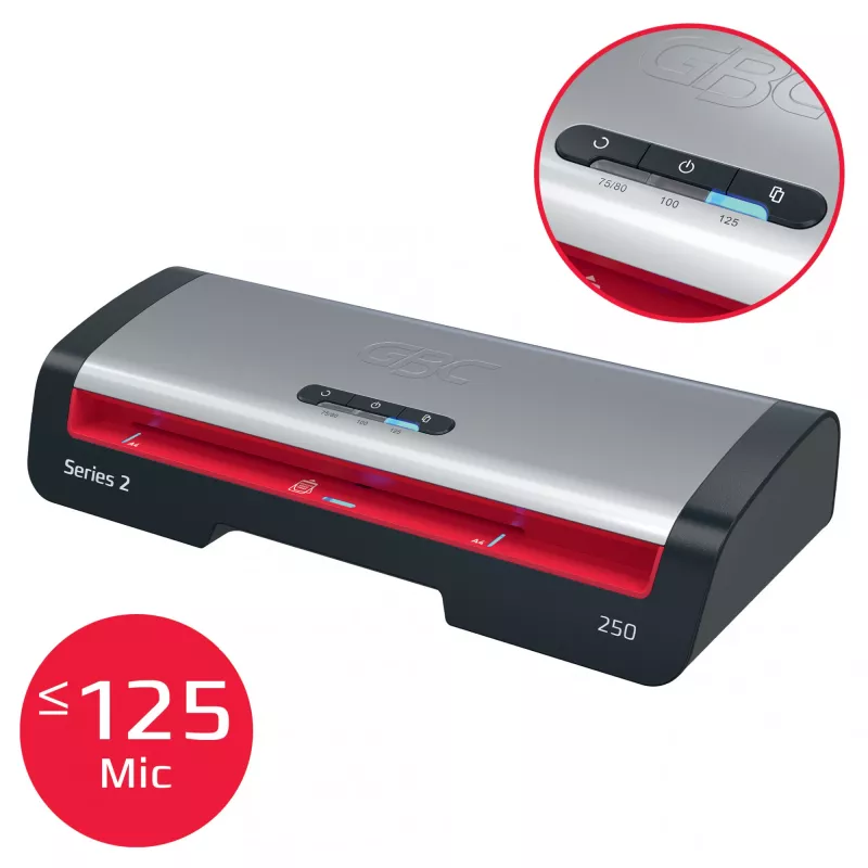 Plastificatrice GBC 250 Office A4, 24 cm, plastificatrice a caldo, 500 mm/min, 0,5 mm, A4, 100 µm